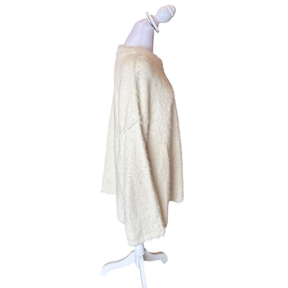 Free People Harrison Bunny Crew Neck Sweater Oversized Cream Womens Medium - Picture 10 of 11